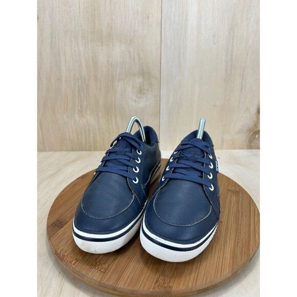 Crocs Bradyn Blue Leather Athletic Golfing Shoes Mens Size 7 - Picture 2 of 8